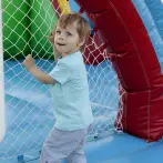 Filet antichute pour playground ou trampolines élastiques blanc - cod.PLAYBI